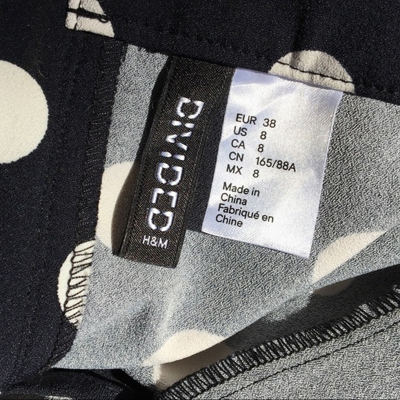 H&M Divided Polka Dot Sleeveless Dress Ruffle 8 - Picture 7 of 7